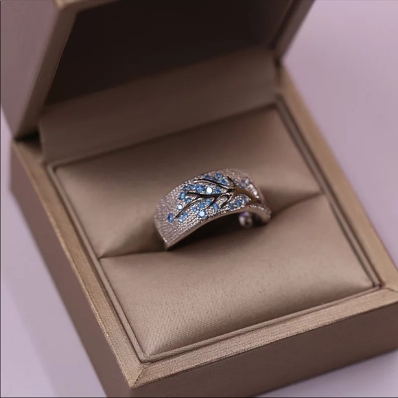 New 925 Silver Tree Branch Crystal zircon Ring - Picture 4 of 5